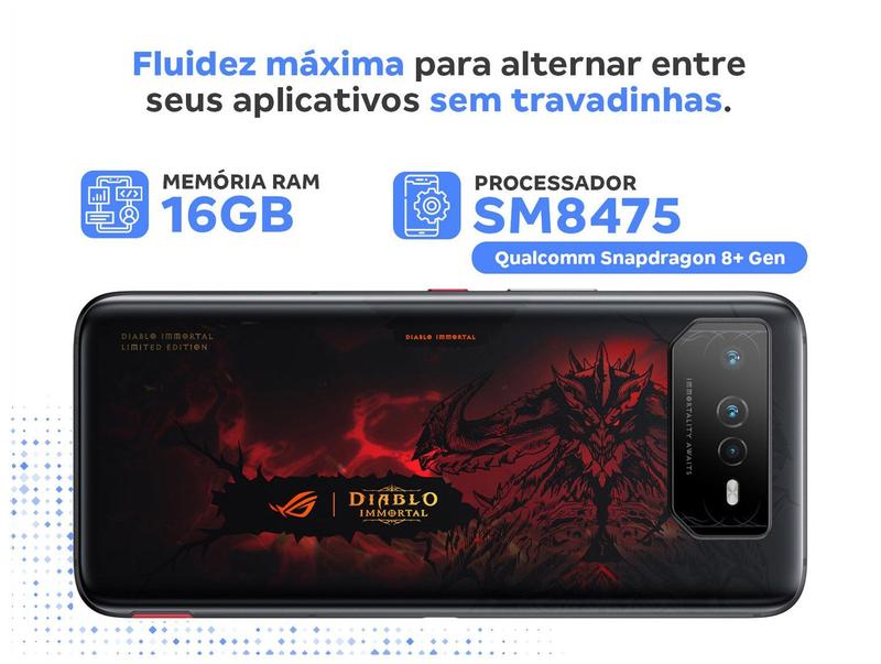 Smartphone Asus Rog Phone 6 Diablo Immortal Edition 512GB Preto 5G